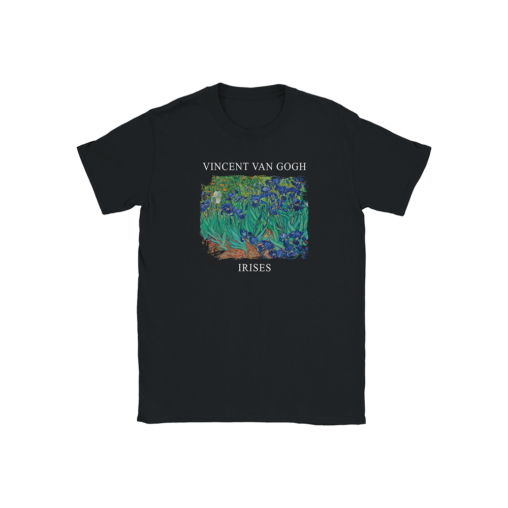 Vincent Van Gogh Irises, 1889 artwork t-shirt by Art-O-Rama Shop