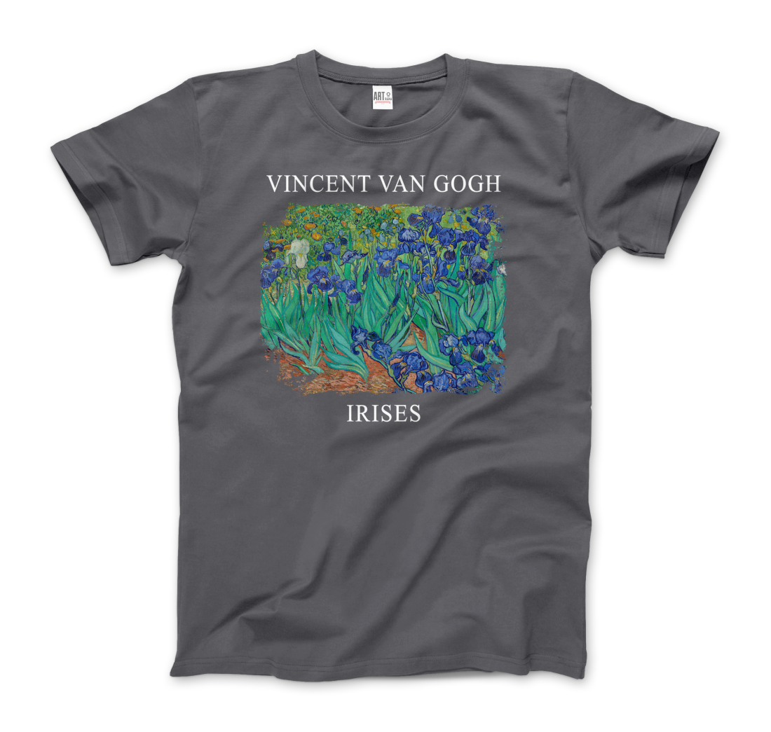 Vincent Van Gogh Irises, 1889 artwork t-shirt by Art-O-Rama Shop