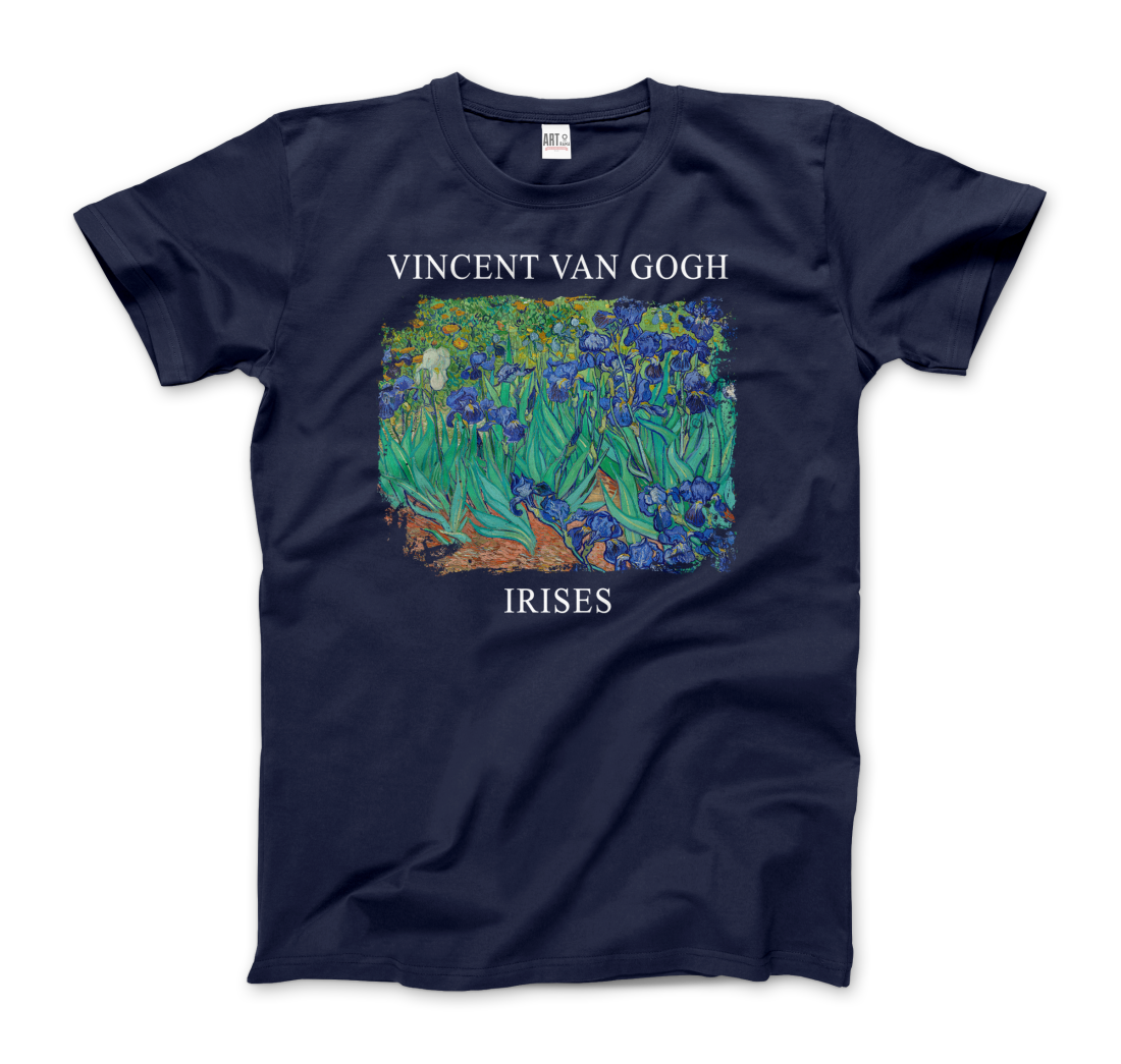 Vincent Van Gogh Irises, 1889 artwork t-shirt by Art-O-Rama Shop