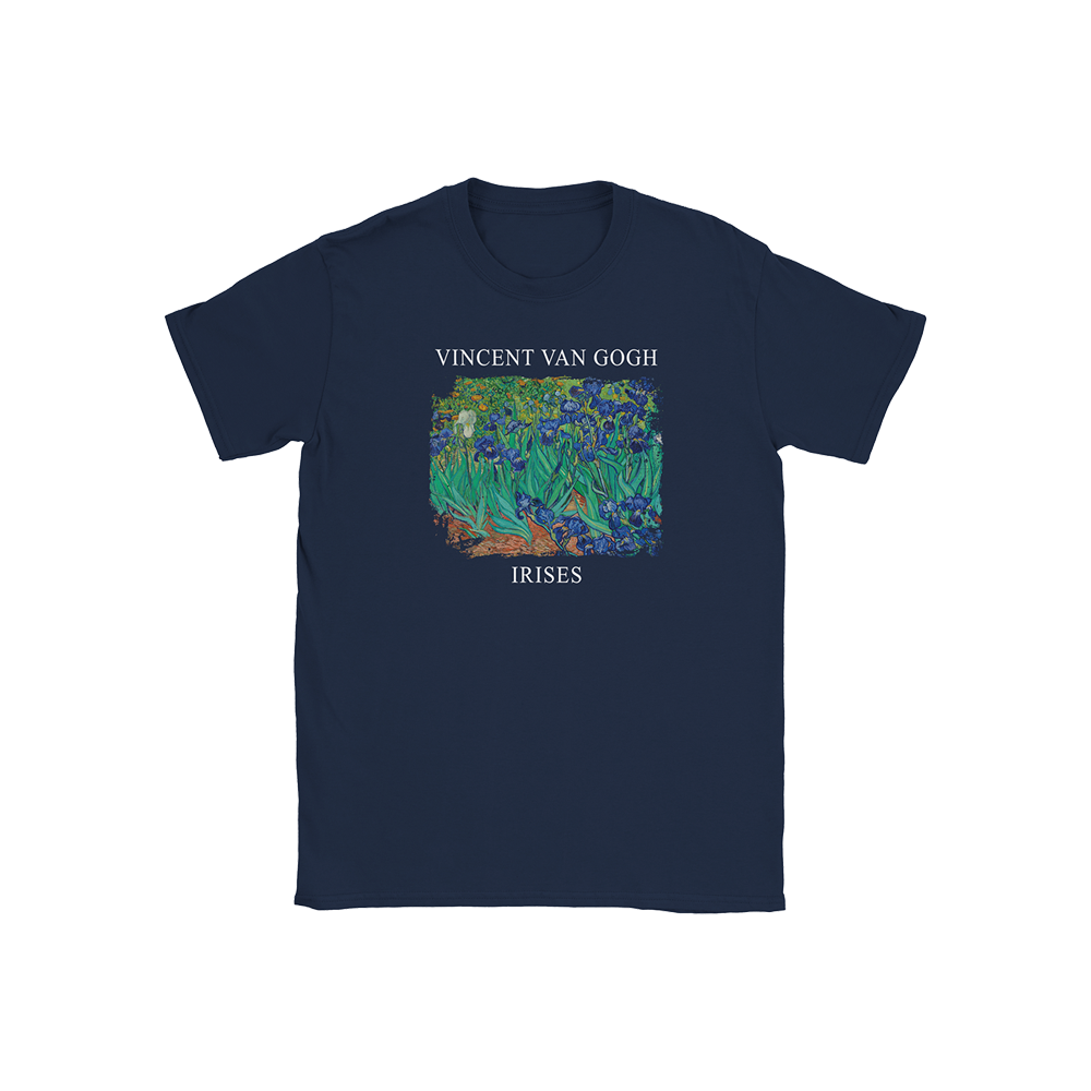 Vincent Van Gogh Irises, 1889 artwork t-shirt by Art-O-Rama Shop