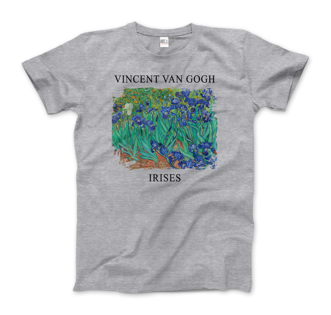 Vincent Van Gogh Irises, 1889 artwork t-shirt by Art-O-Rama Shop