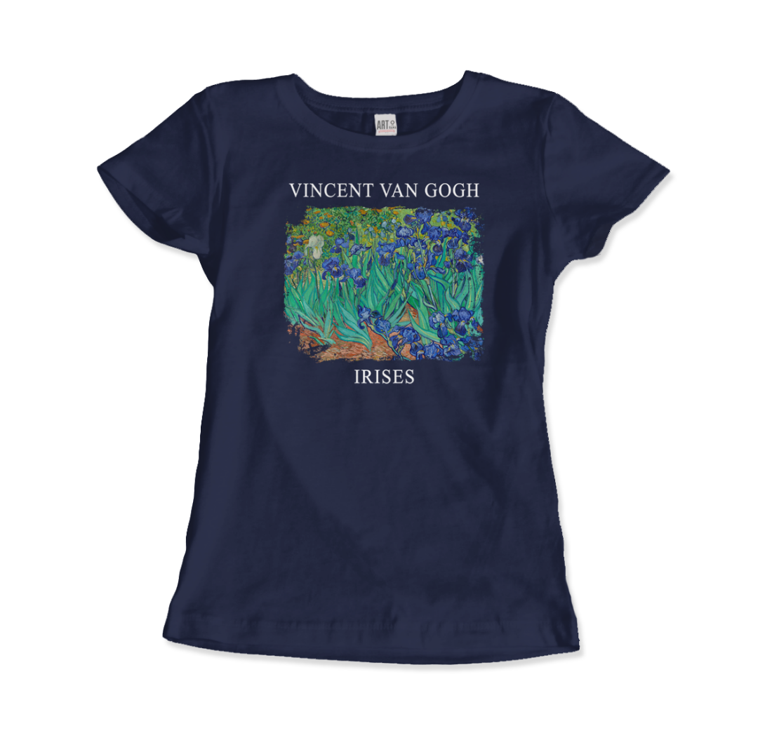 Vincent Van Gogh Irises, 1889 artwork t-shirt by Art-O-Rama Shop