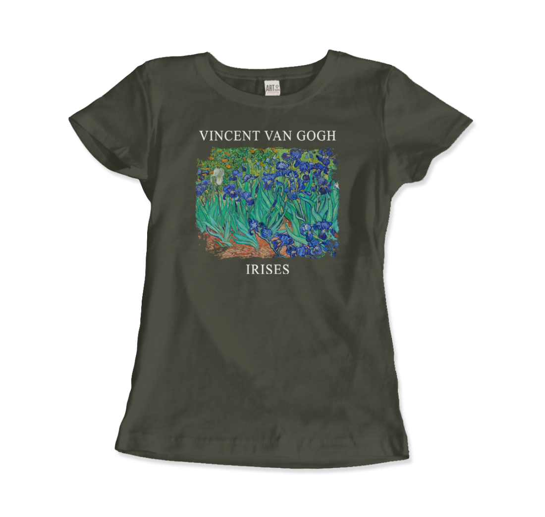 Vincent Van Gogh Irises, 1889 artwork t-shirt by Art-O-Rama Shop