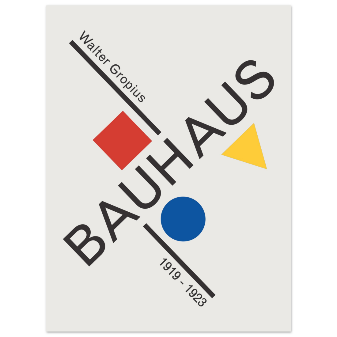 Walter Gropius Bauhaus artwork poster by Art-O-Rama Shop