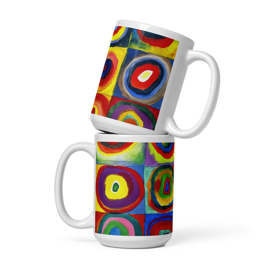 Wassily Kandinsky, Farbstudie - Color Study, Squares with Concentric Circles, 1913 Artwork Mug by Art-O-Rama Shop