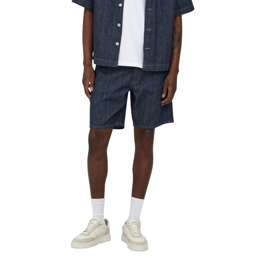 Only & Sons Men Blue Loose Fit Pure Cotton Denim Shorts Stylish Trendy by Only & Sons