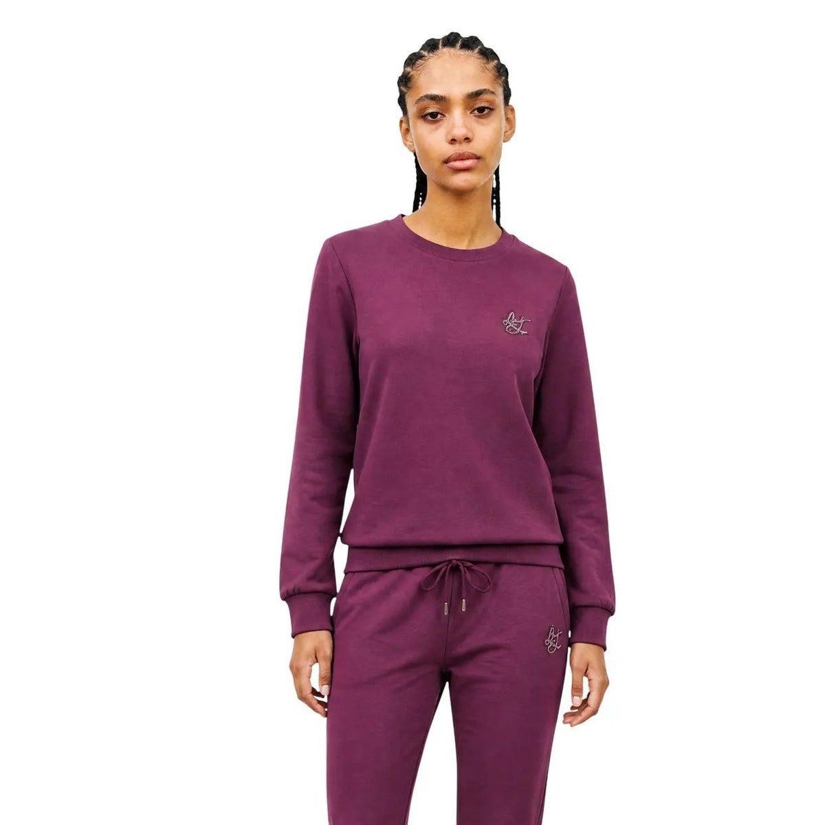 Liu Jo Women Purple Crew Neck Sweatshirt Long Sleeve Luxurious Comfort by Liu Jo
