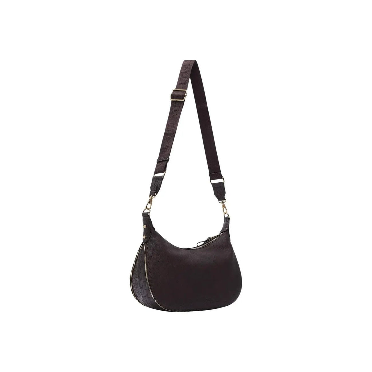 Liu Jo Women Stylish Brown Leather Lined Hobo Bag With Zip Interior Pockets by Liu Jo