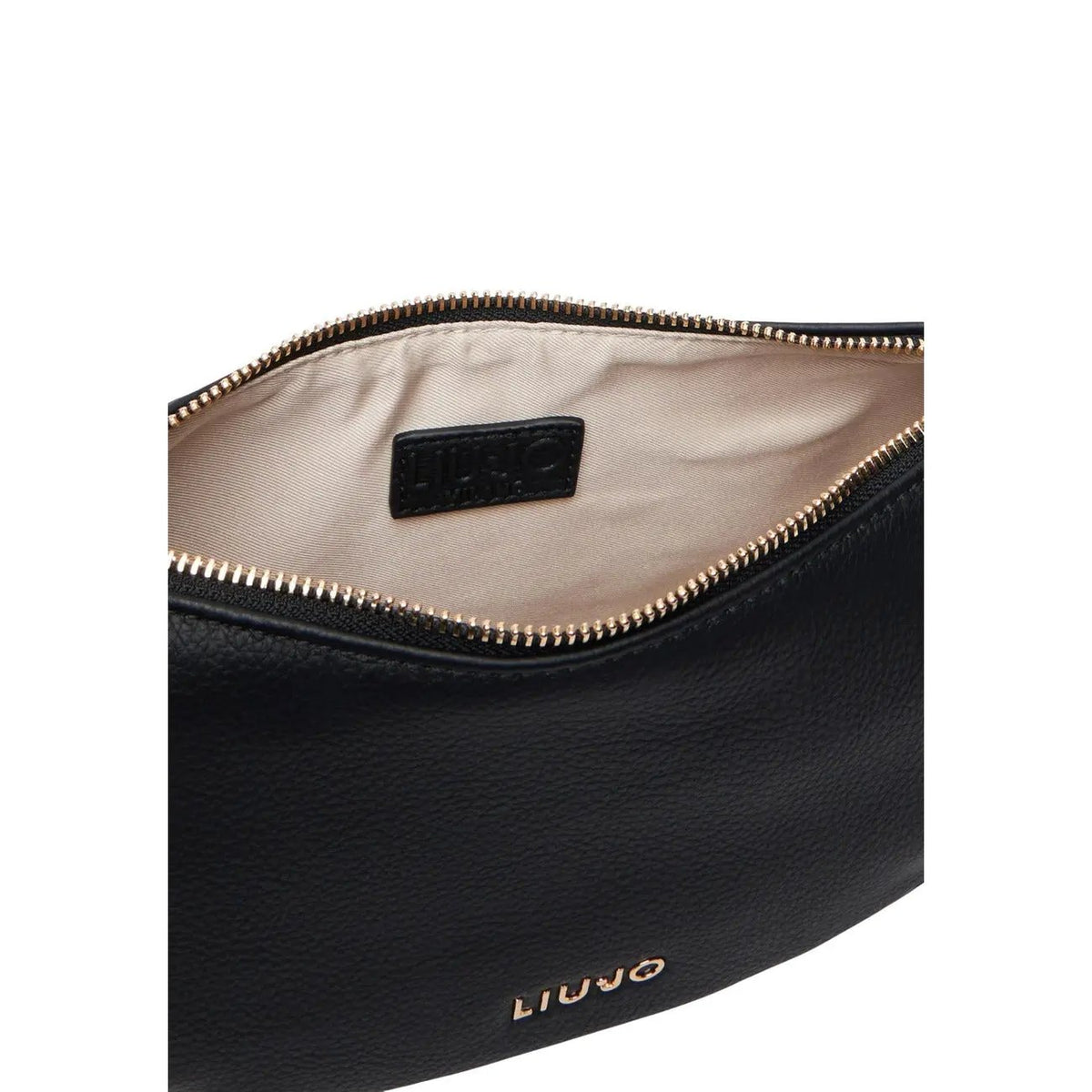 Liu Jo Women Black Elegant Faux Leather Shoulder Bag With Zip And Pockets by Liu Jo