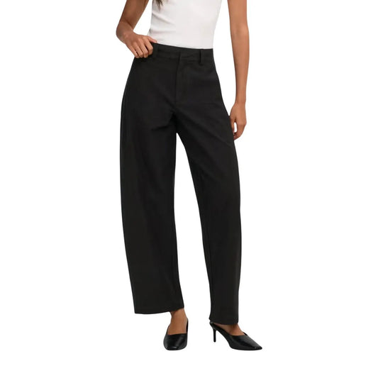 Only Women Black Stretch Barrel Trousers Premium Comfortable Fall Style by Only